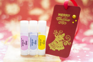 Christmas Lip Balm Collection with organza bag & gift tag